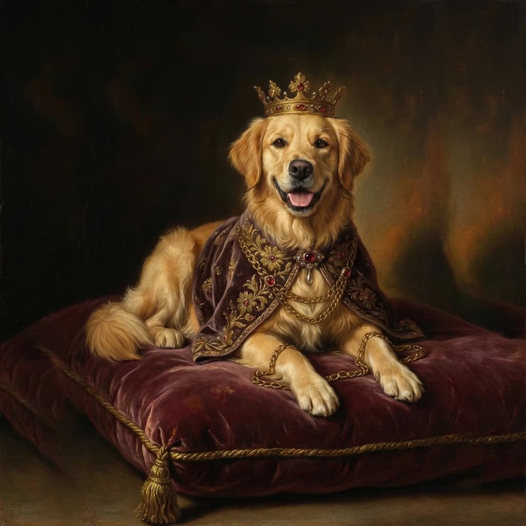 Pet Renaissance pet portrait example 2